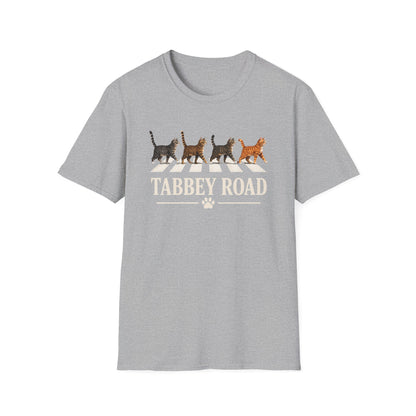 Tabbey Road T-Shirt — Cats Crossing Beatles Parody Tee
