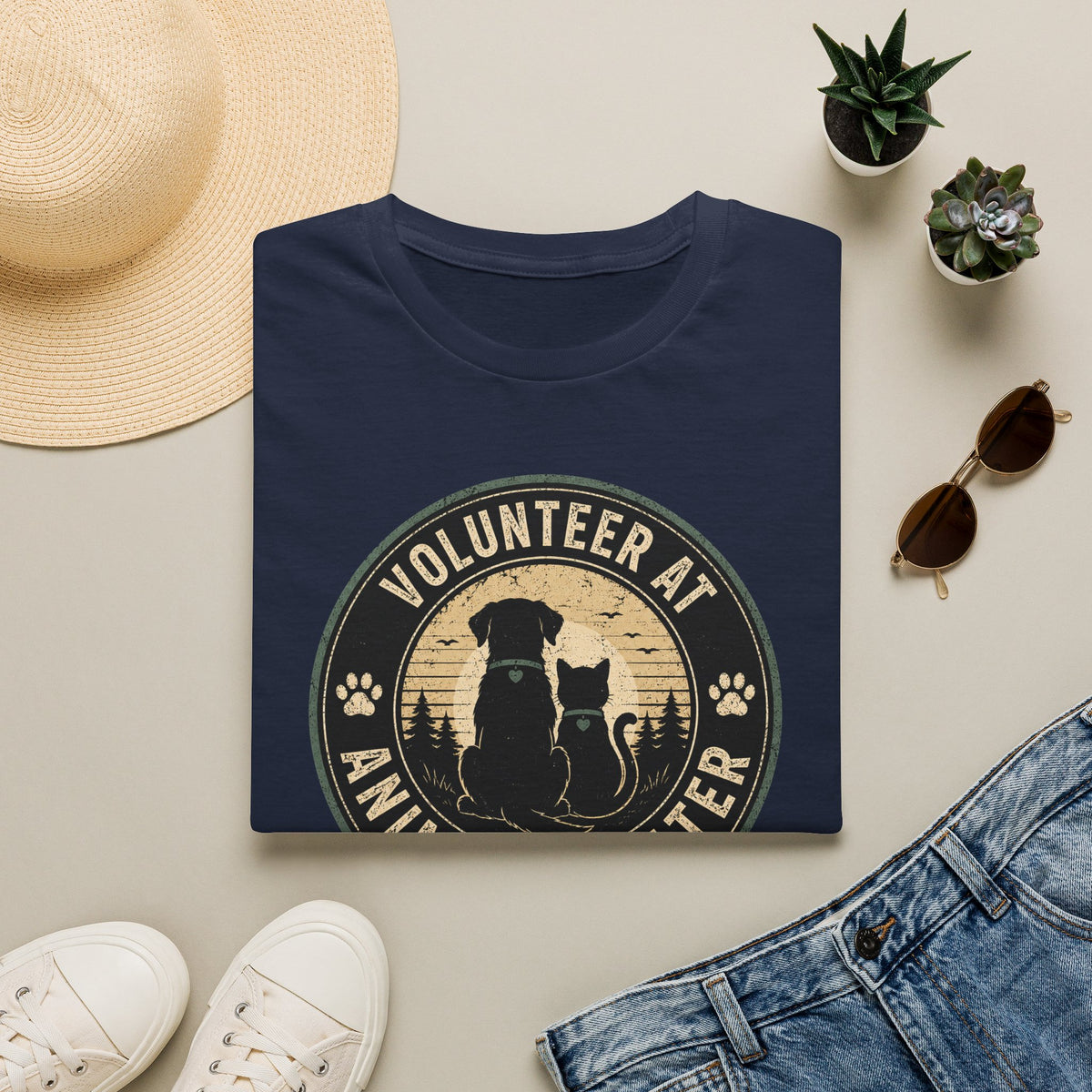 Volunteer at Animal Shelter T-Shirt — Rescue Pet Lover Tee