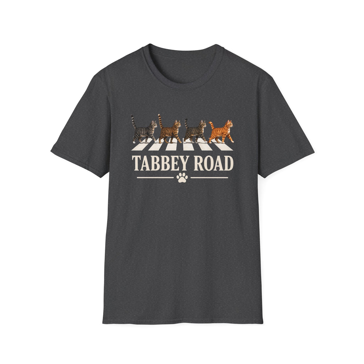 Tabbey Road T-Shirt — Cats Crossing Beatles Parody Tee