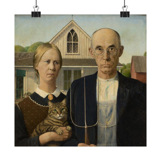 Vintage Gothic American Gothic Poster — Matte Vertical Art Print
