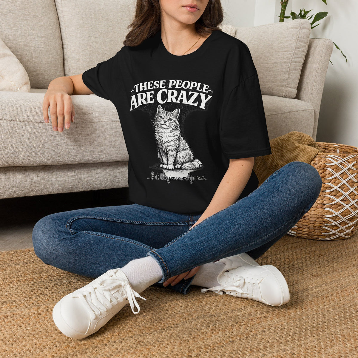 These People Are Crazy Cat T-Shirt — Funny Cat Lover Tee