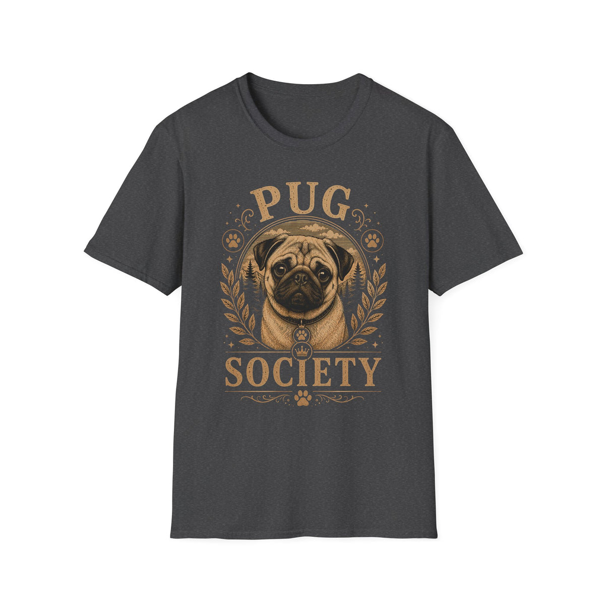 Pug Society T-Shirt — Vintage Pug Dog Graphic Tee for Pug Lovers