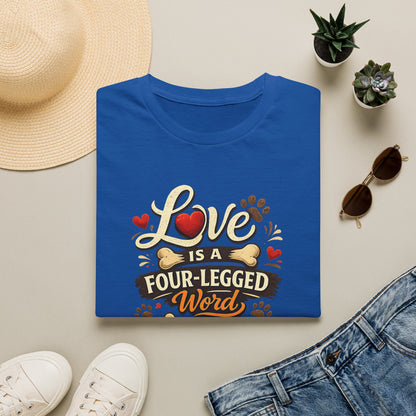 Love Is a Four-Legged Word T-Shirt — Dog & Pet Lover Tee