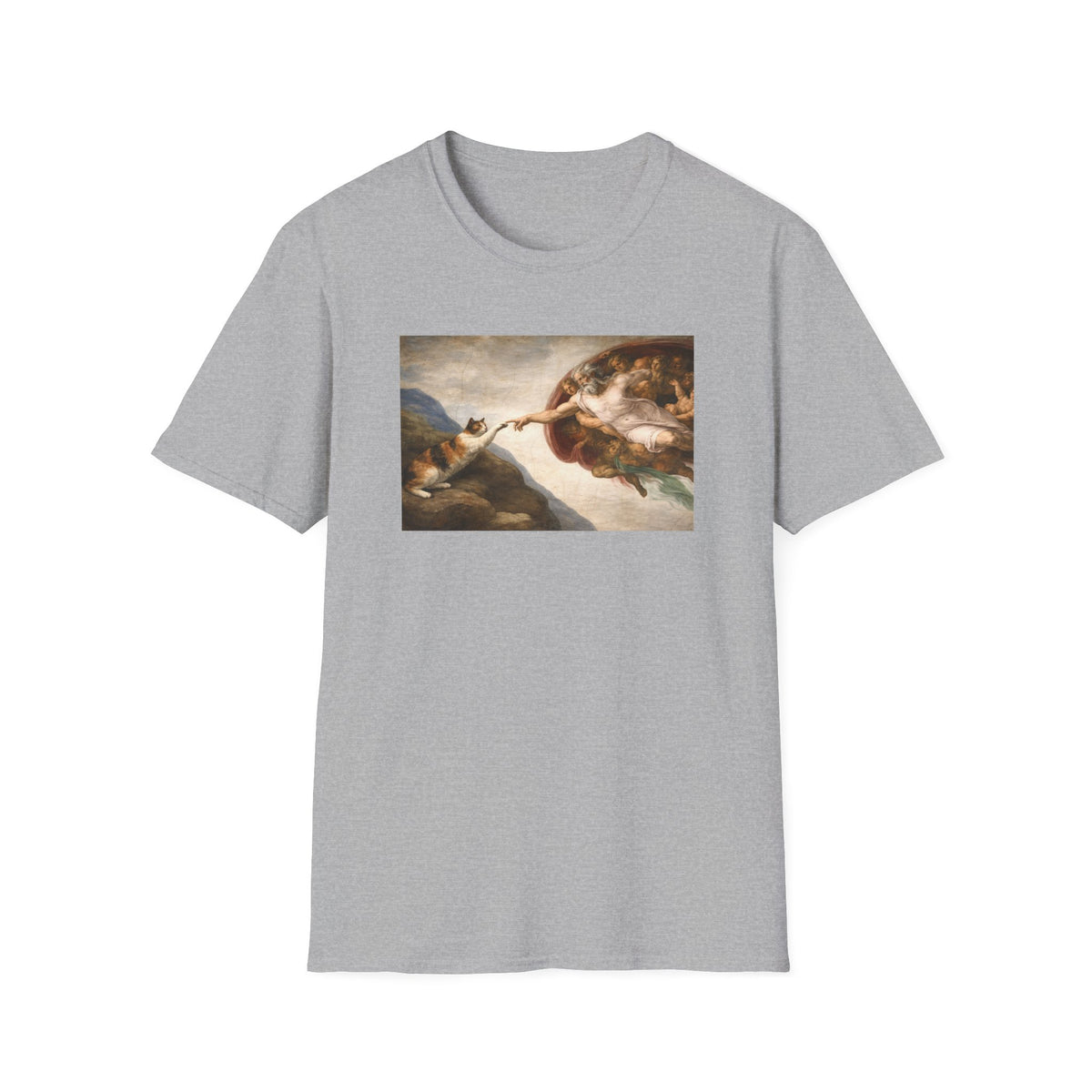 Renaissance 'Creation of Cat' Art Print T-Shirt