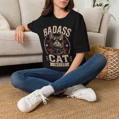 Badass Cat T-Shirt — Retro Sunglasses Cat Graphic Tee