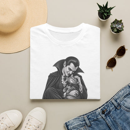 Vampire & Kitty Tee  Cute Gothic Dracula Cat Graphic T-Shirt