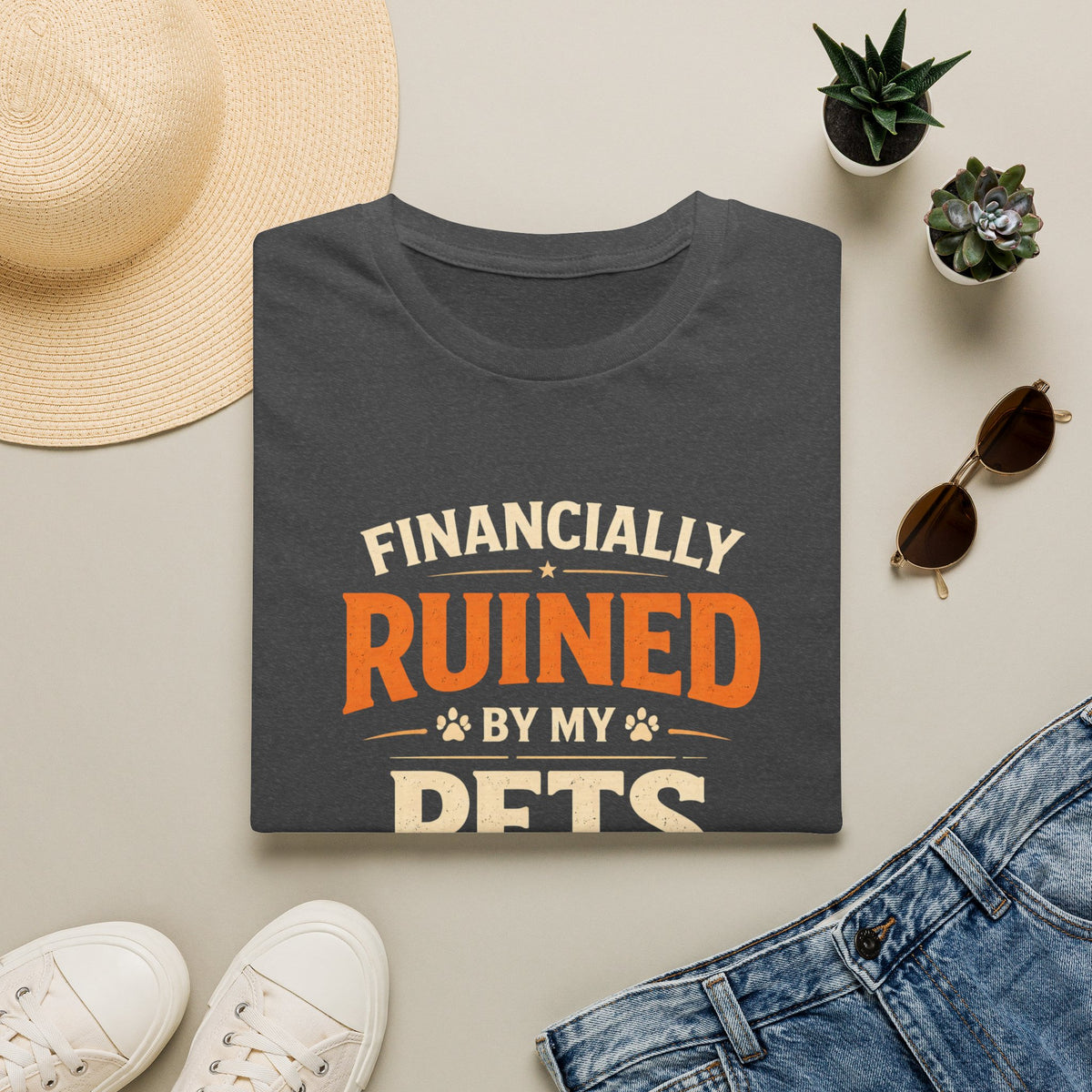 Funny "Financially Ruined by My Pets" T-Shirt