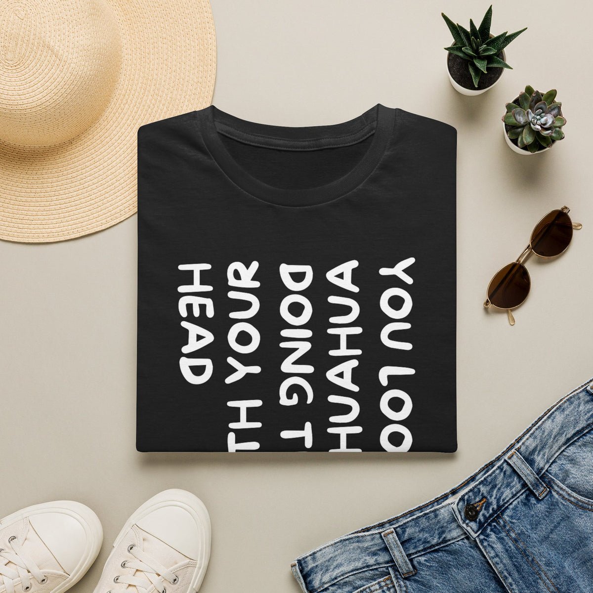T‑Shirt — “You Look Like my Chihuahua” Vertical Graphic Tee