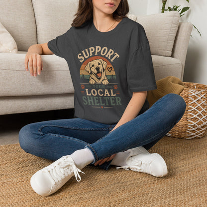 Support Your Local Shelter T-Shirt — Rescue Dog Vintage Graphic