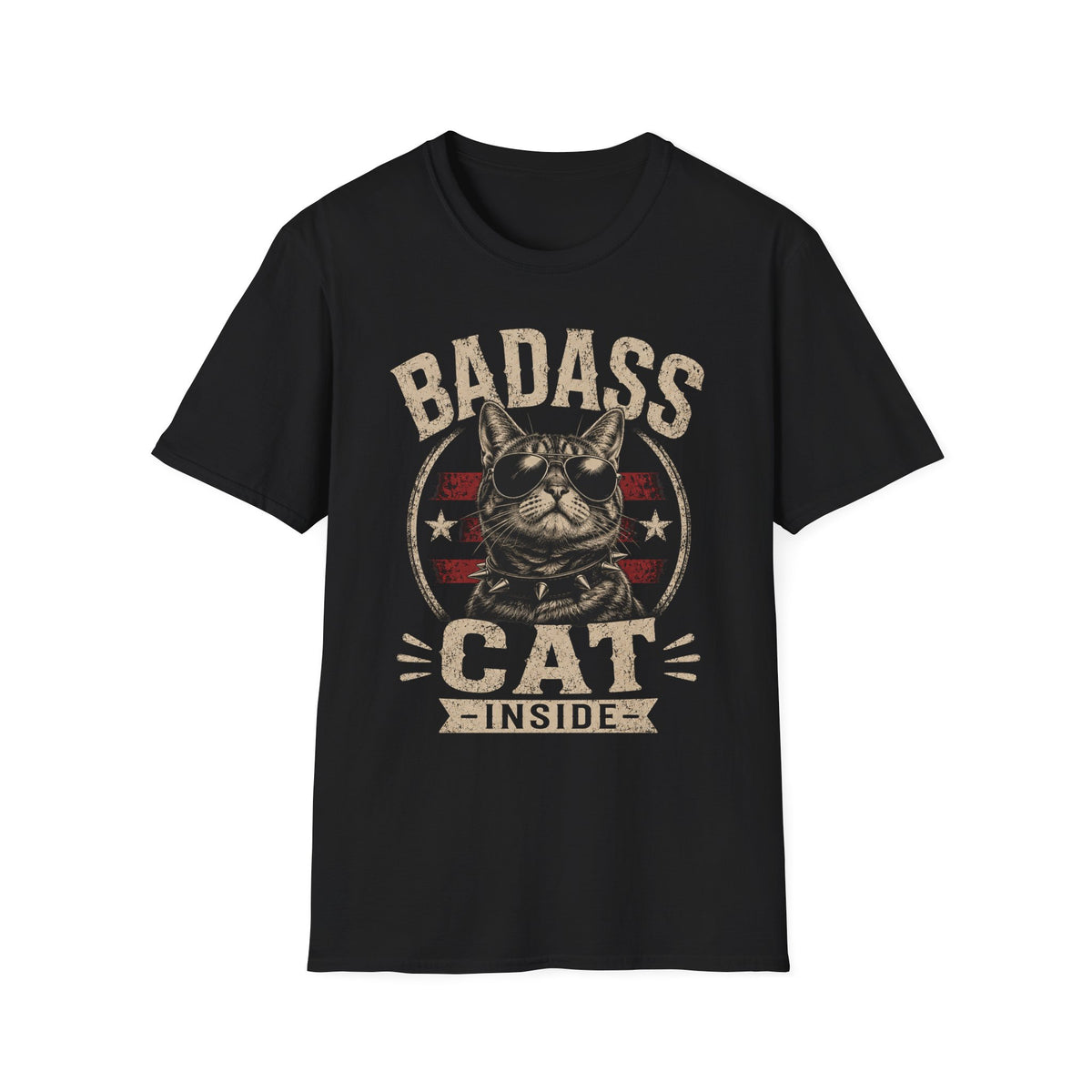 Badass Cat T-Shirt — Retro Sunglasses Cat Graphic Tee