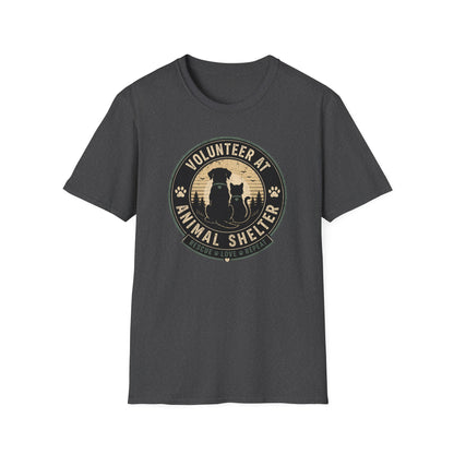 Volunteer at Animal Shelter T-Shirt — Rescue Pet Lover Tee