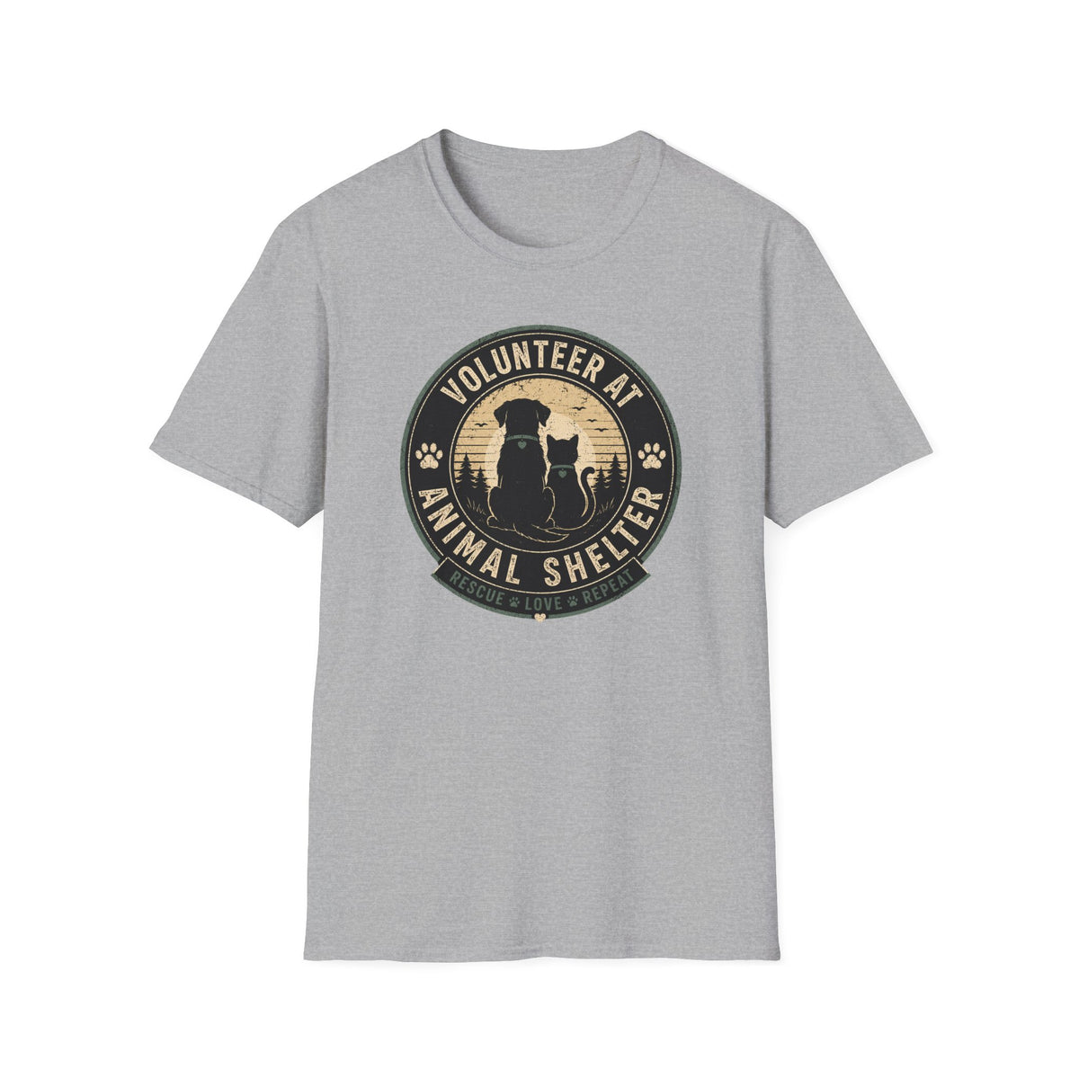 Volunteer at Animal Shelter T-Shirt — Rescue Pet Lover Tee