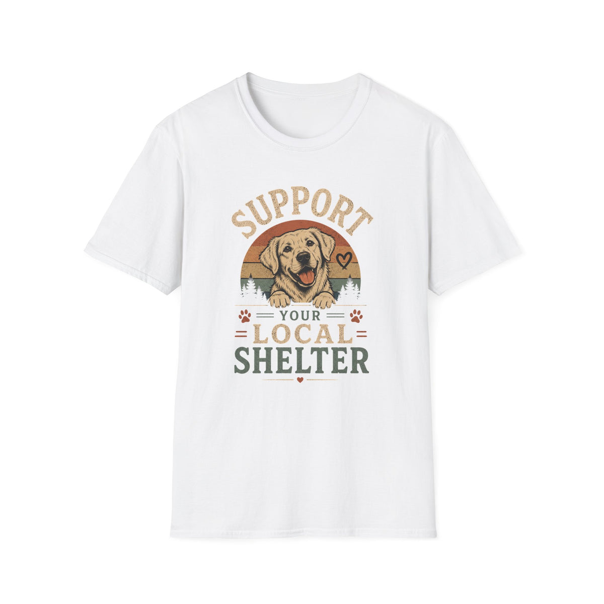 Support Your Local Shelter T-Shirt — Rescue Dog Vintage Graphic