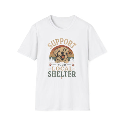 Support Your Local Shelter T-Shirt — Rescue Dog Vintage Graphic