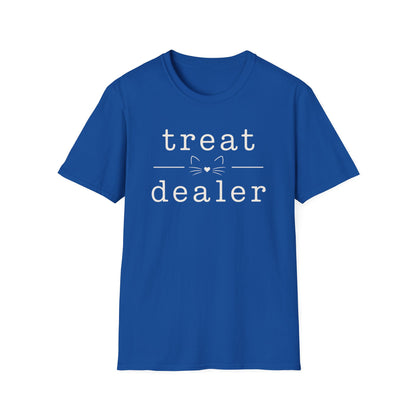 T-Shirt — "Treat Dealer" Cute Cat Treats Graphic Tee