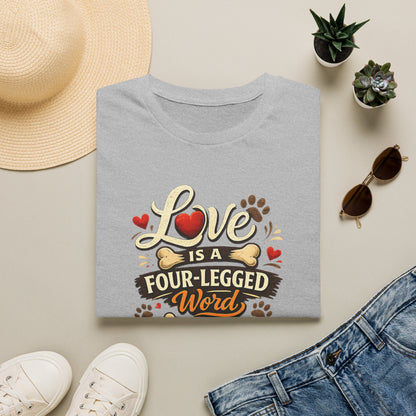 Love Is a Four-Legged Word T-Shirt — Dog & Pet Lover Tee