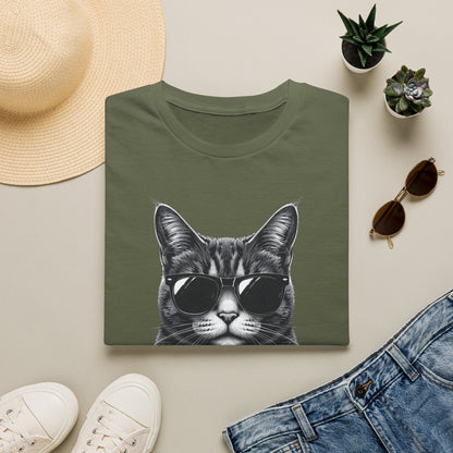 Cat With Sunglasses T-Shirt — Cool Retro Cat Graphic Tee