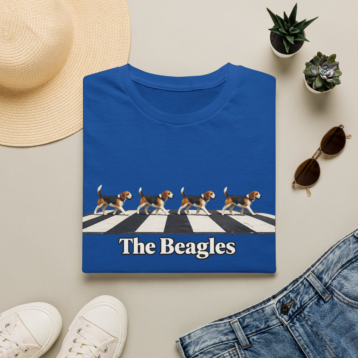Beagles Crossing T-Shirt — "The Beagles" Abbey Road Style Dog Tee
