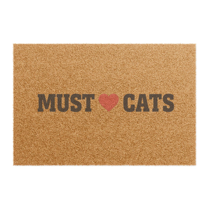 Doormat — "Must  Love Cats" Welcome Mat for Cat Lovers