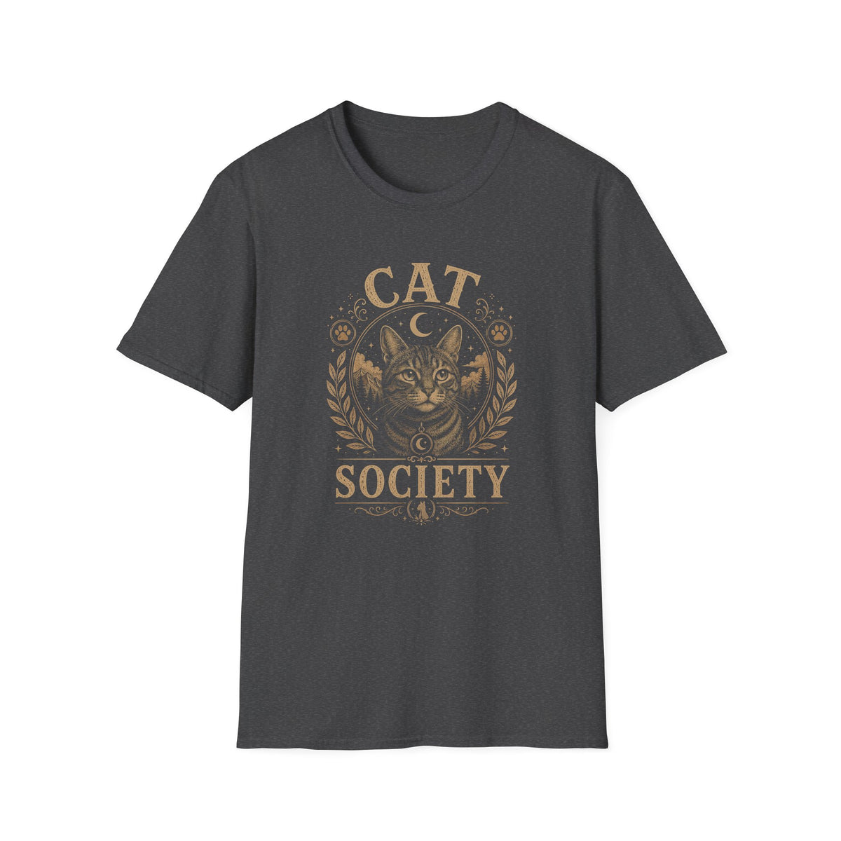 Cat Society T-Shirt — Vintage Cat Crest Graphic Tee