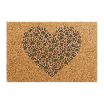 Heart Pawprint Doormat