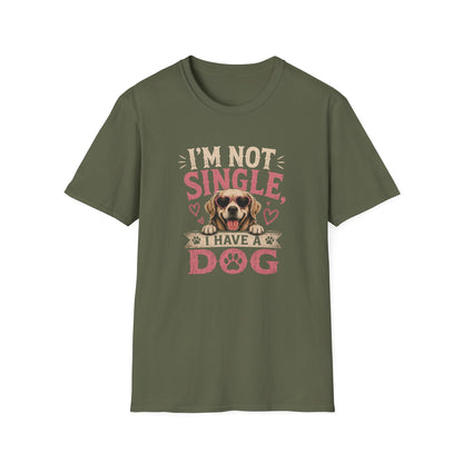 Dog Lover T-Shirt — "I'm Not Single, I Have a Dog" Cute Puppy Valentine Tee