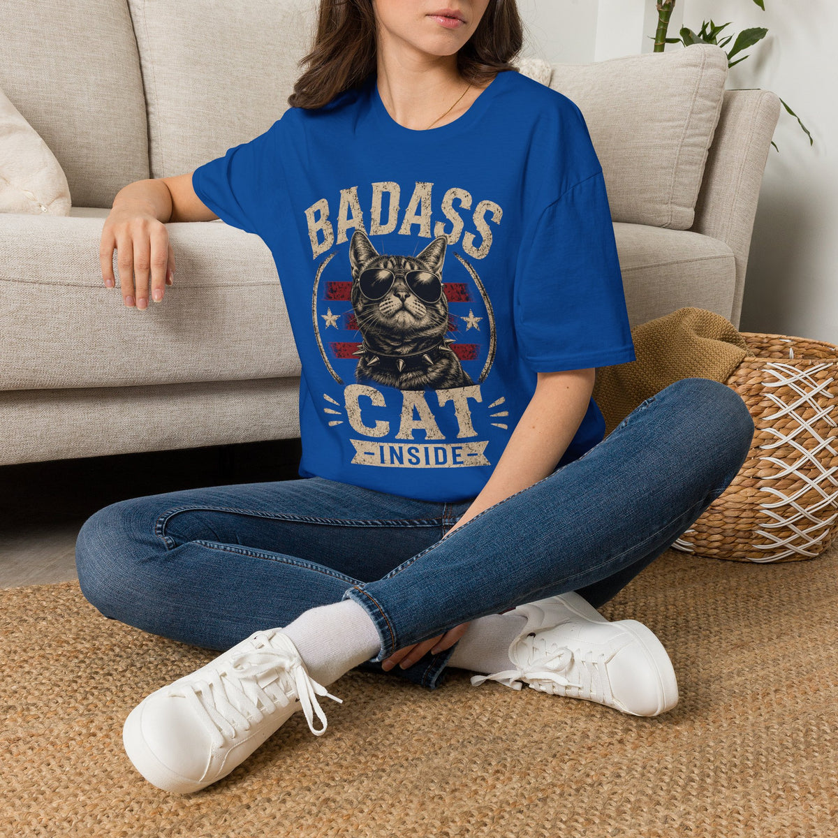 Badass Cat T-Shirt — Retro Sunglasses Cat Graphic Tee