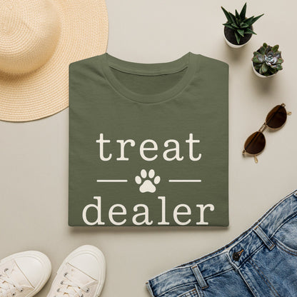 Treat Dealer T-Shirt — Funny Paw Print Shirt for Dog Lovers
