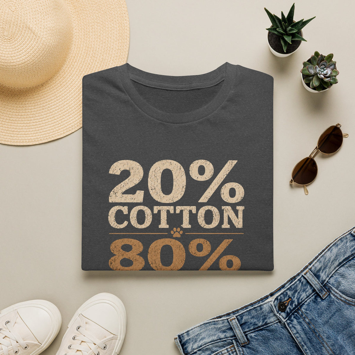 Dog Mom T-Shirt — 20% Cotton 80% Dog Hair Graphic Tee