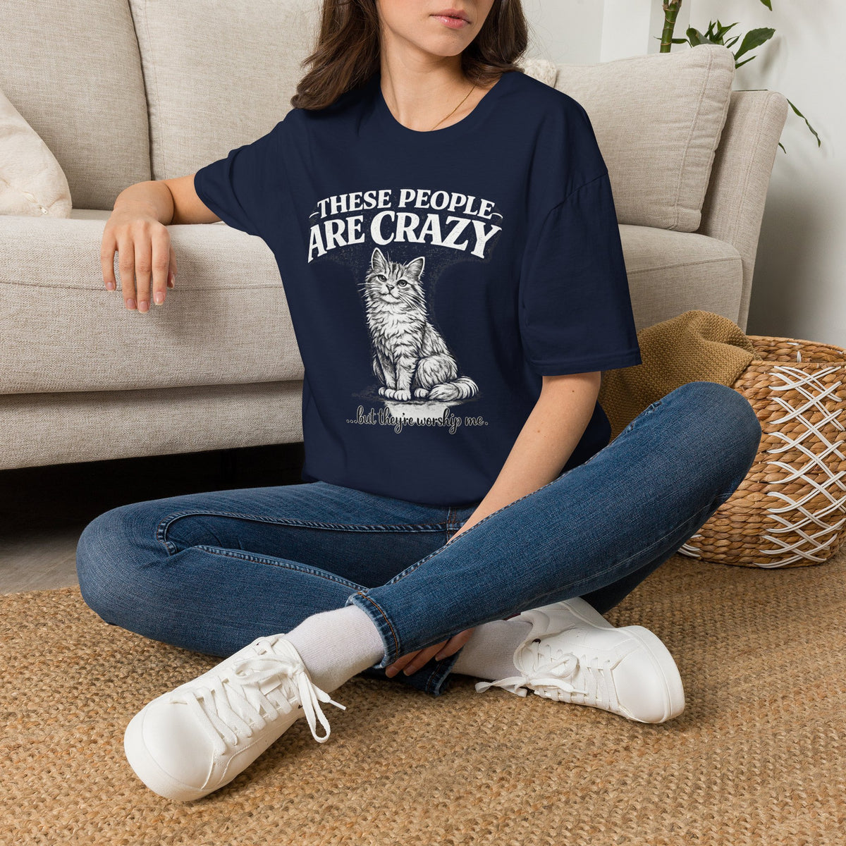 These People Are Crazy Cat T-Shirt — Funny Cat Lover Tee