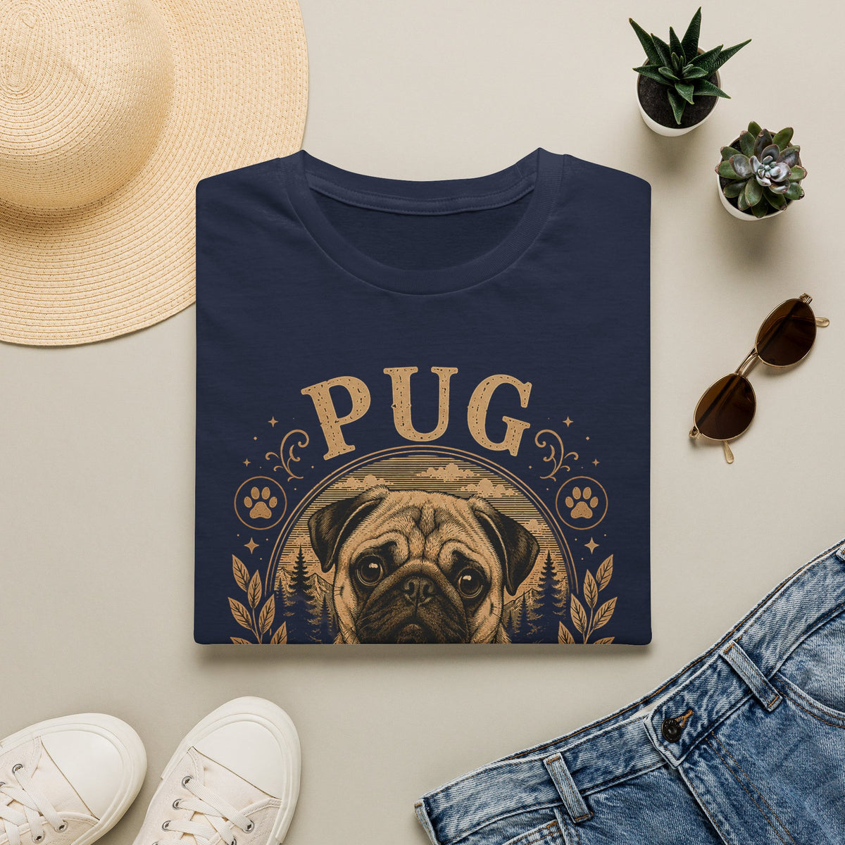 Pug Society T-Shirt — Vintage Pug Dog Graphic Tee for Pug Lovers