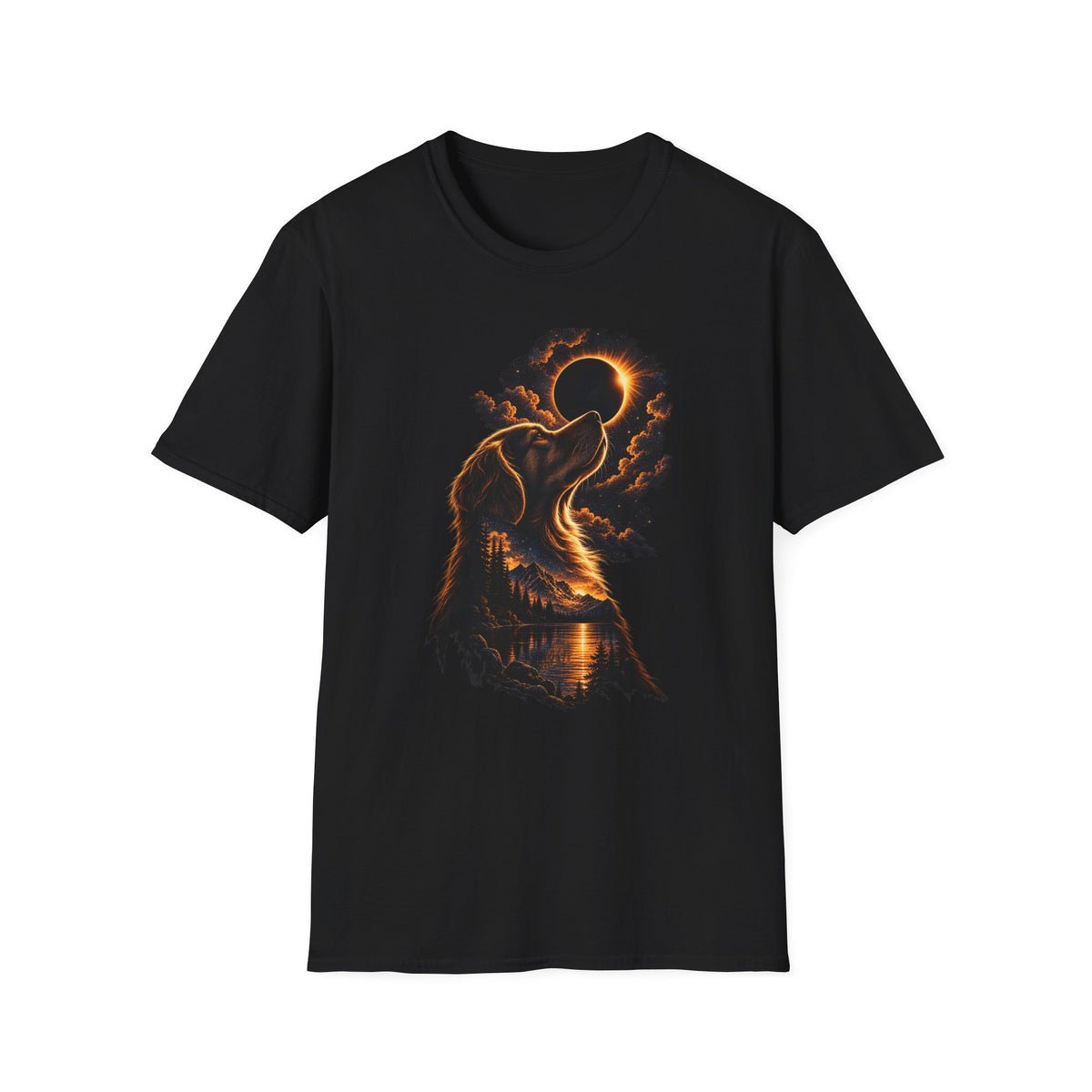 Dog Eclipse T-Shirt — Celestial Howl Graphic Tee